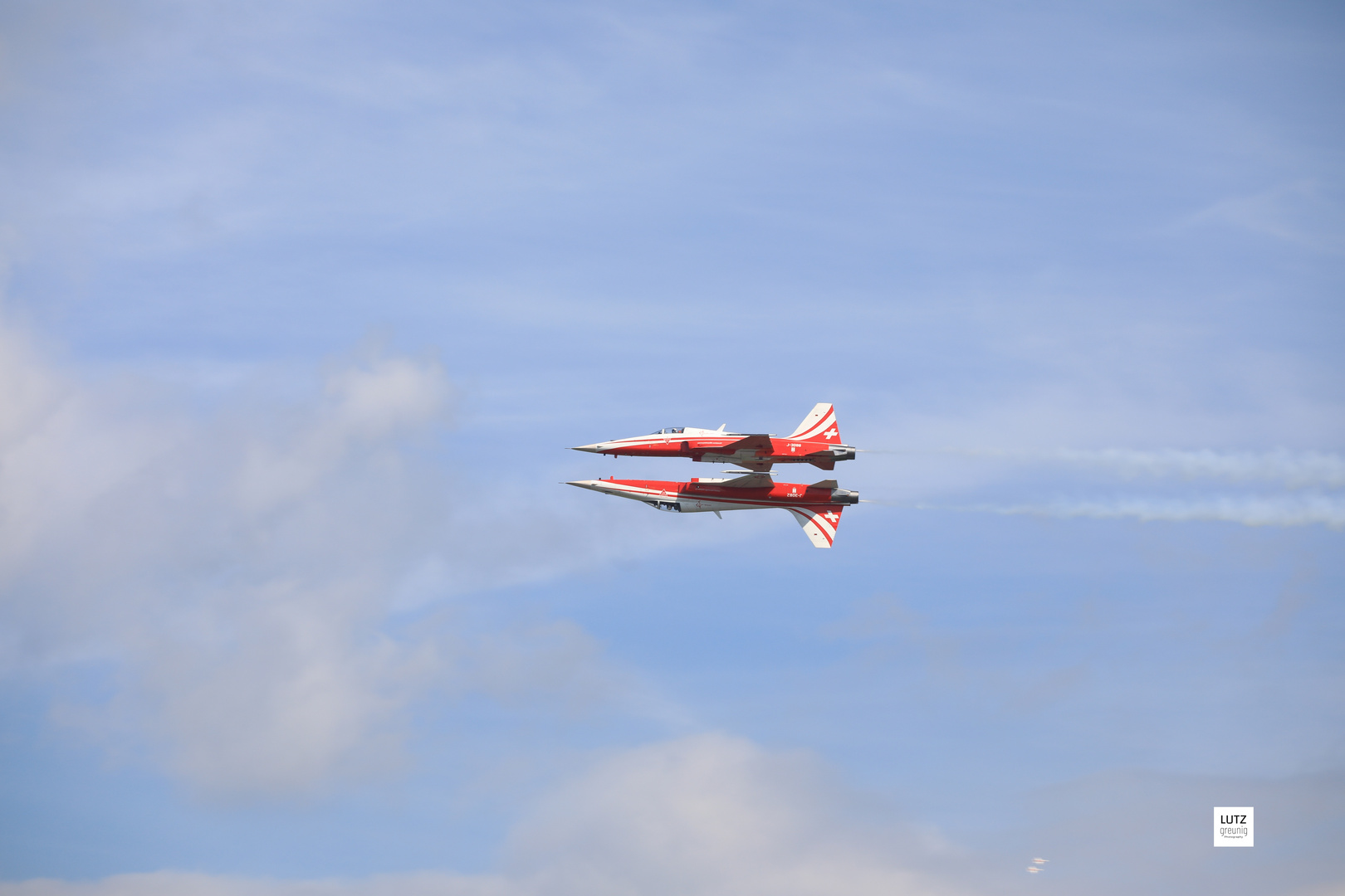 Perfekter Spiegelflug