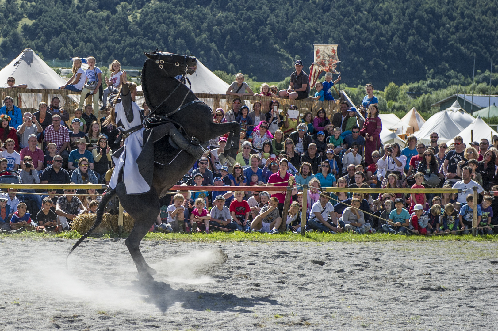 Perfektes Reiten bei Ritter Turnier