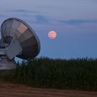 Perigäum Vollmond bei der Erdfunkstelle Raisting