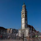 Perlachturm mit Playfountain