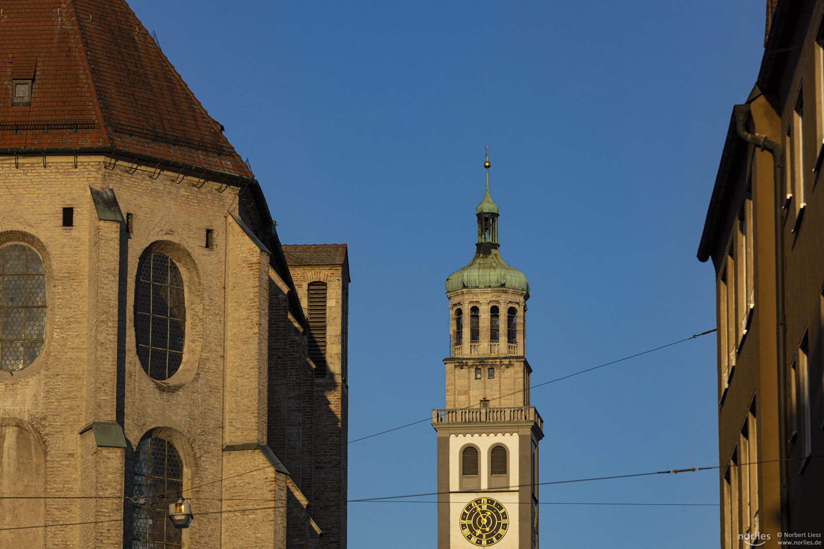 Perlachturm und Barfüßerkirche