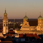 Perlachturm und Rathaus im Abendlicht