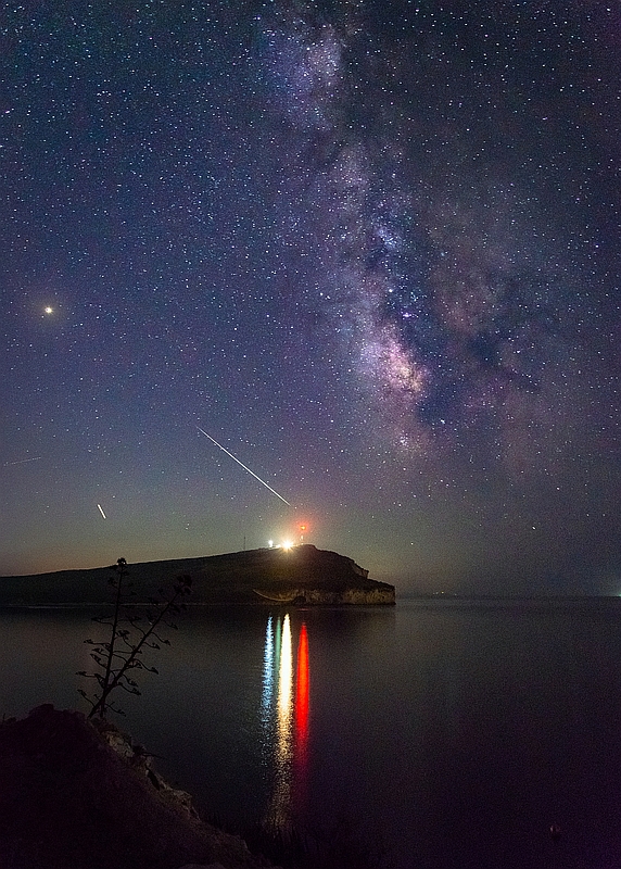 Perseid meteor shower night