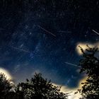 Perseiden am Osthimmel und startrails