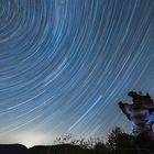 Perseiden und Startrail auf der Ruine Drachenfels