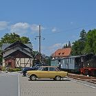 Personenzug aus Grünstädtel in Oberrittersgrün angekommen