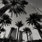 perspektivisches arrangement neben burj khalifa