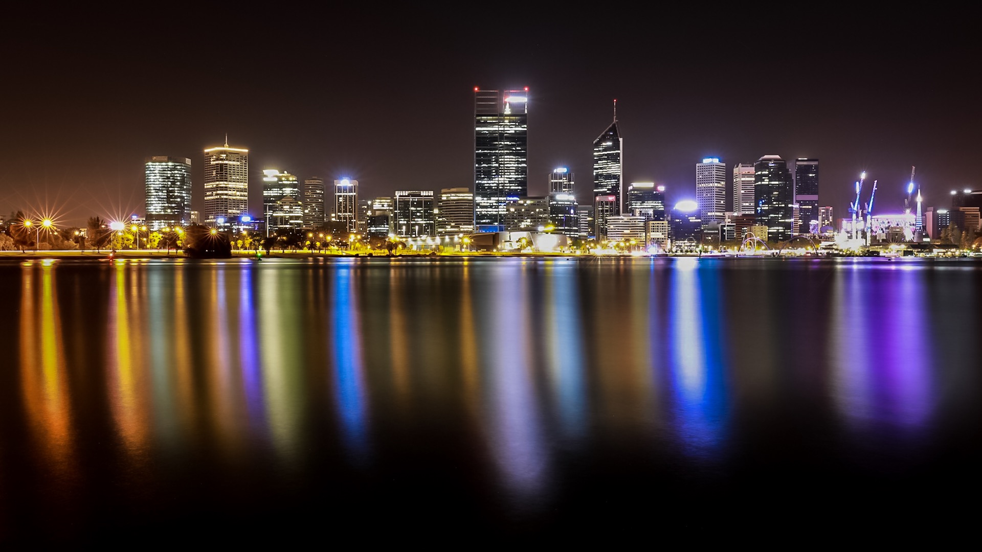 Perth at night Foto & Bild architektur, australia & oceania, australia Bilder auf