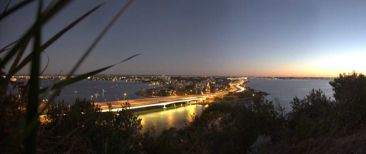 Perth Night Swan River Bridge