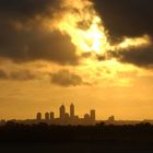 Perth Skyline with clouds