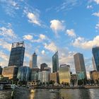 Perth Skyline zur goldenen Stunde