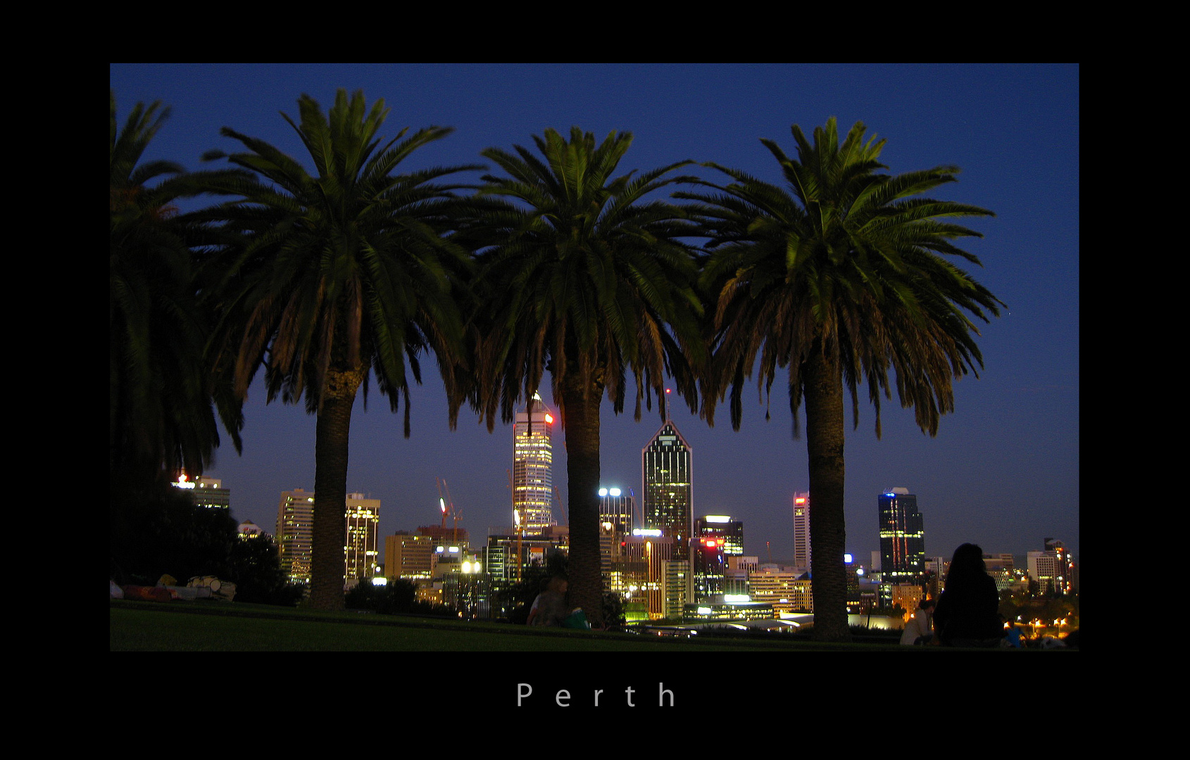 Perth sunset sky line from Kings Park