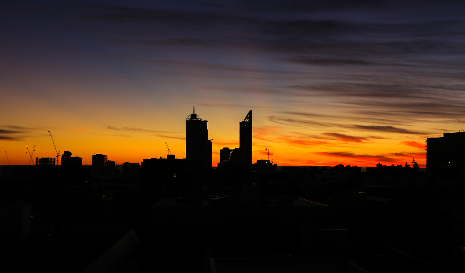 Perth von unserem Hotelzimmer aus