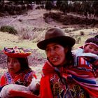 Peru indian woman with children near Cuzco