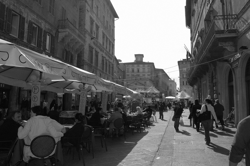 Perugia Corso Vannucci durante EuroChocolate