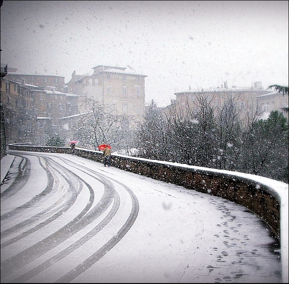 Perugia e la neve.