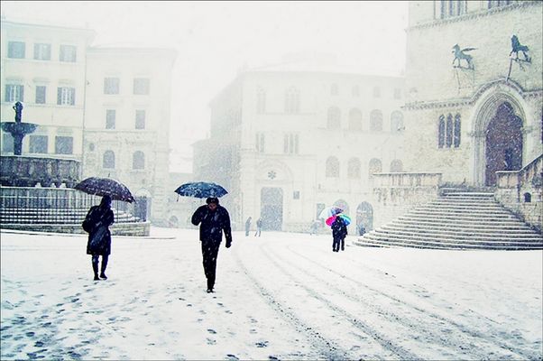 Perugia e la neve.