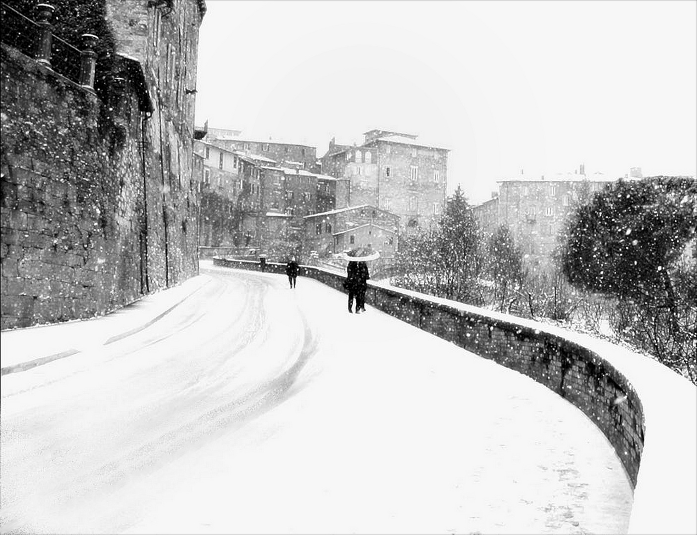 Perugia e la  neve.