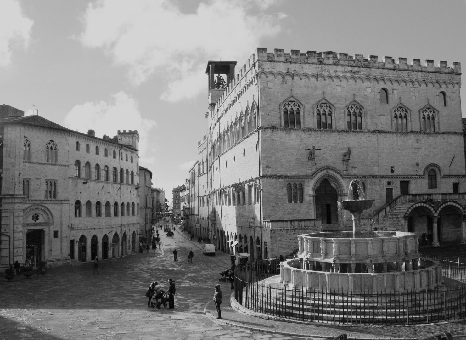 Perugia in b/n