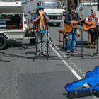 Peruvian musicians at the Salamanca Market