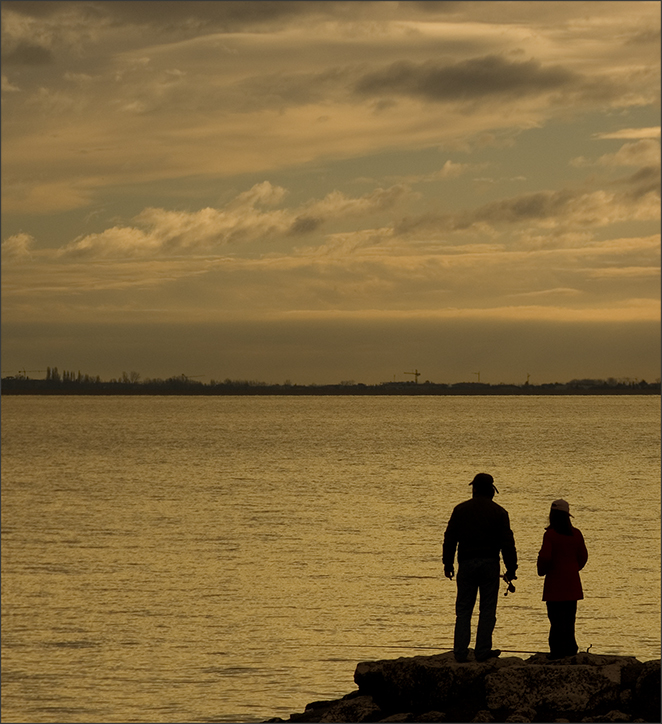 Pesca al tramonto