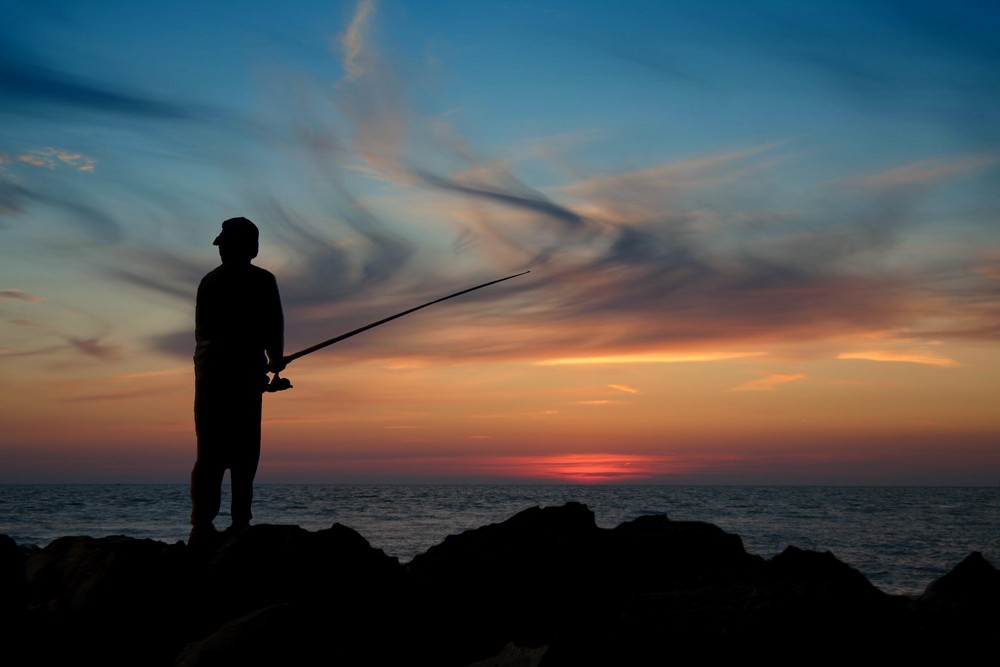 Pesca al tramonto