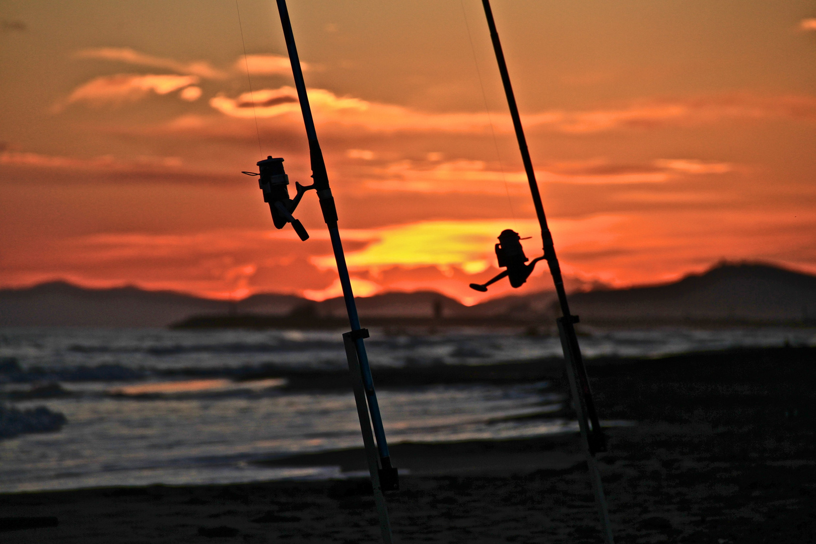 Pesca al tramonto.