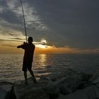 pesca al tramonto
