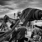 Pescadores en puerto
