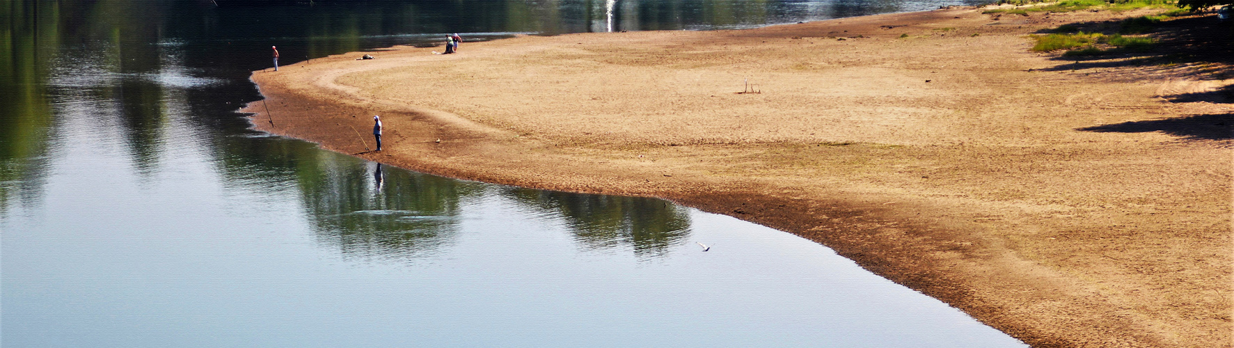 Pescadores y reflejos.