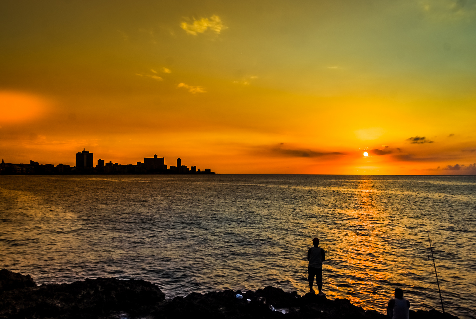 Pescando al atardecer