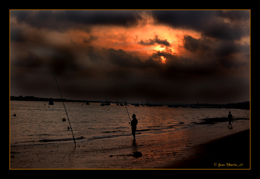 Pescando bajo la Tormenta