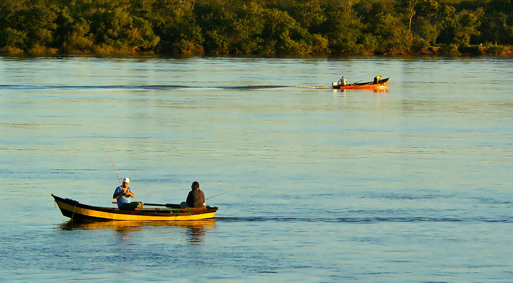 Pescando en el Río Uruguay