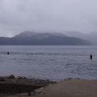 pescando en la lluvia...