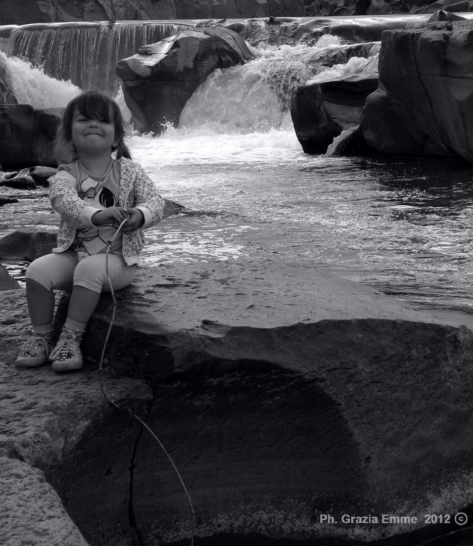 Pescando Fantasia sulle rive dell'Alcantara (Messina)