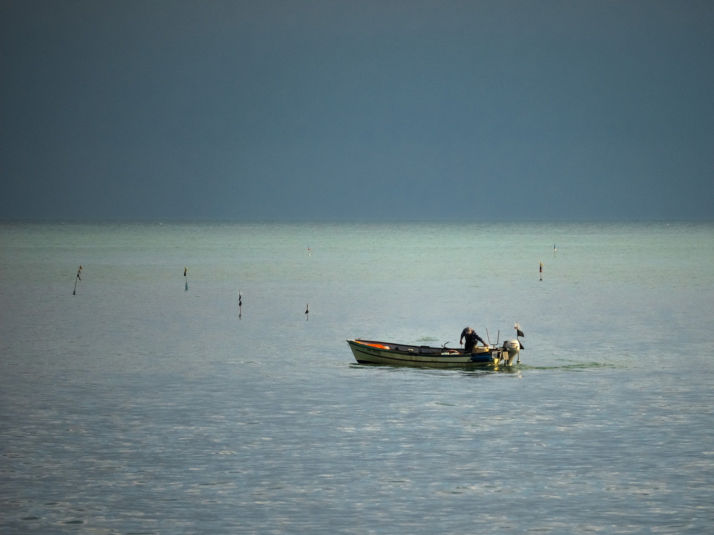 pescatore al primo mattino