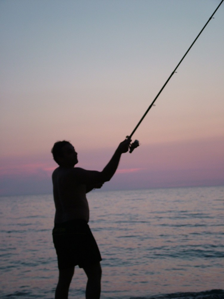 Pescatore al tramonto