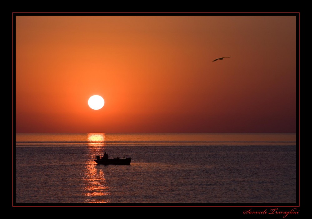 Pescatore all'alba.