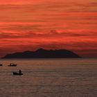 pescatori al tramonto