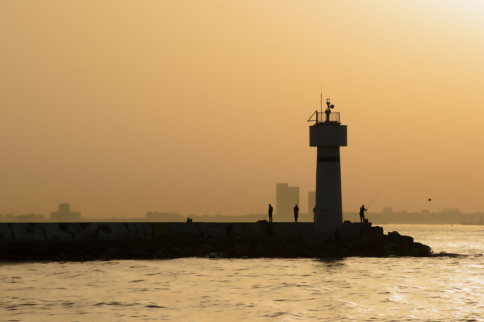 Pescatori al tramonto