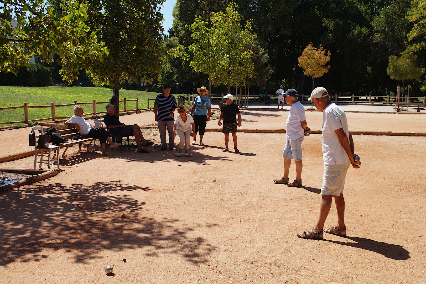 Pétanque im Parc Henri Fabre