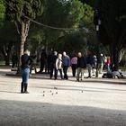 Pétanque im Park vor dem Musée Matisse.