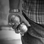 Pétanque Spieler