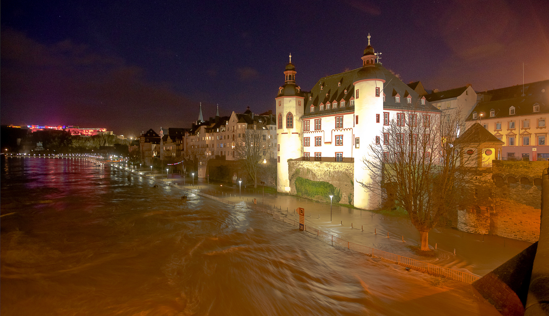 Peter Altmaier Ufer Koblenz, Hochwasser 2024
