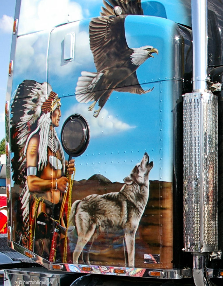 Peterbilt Indian Airbrush