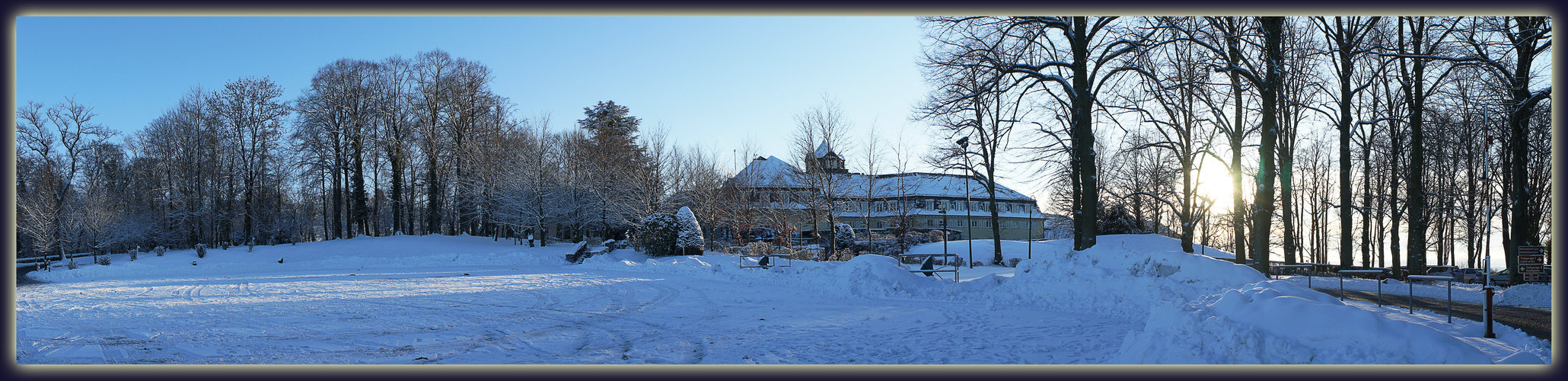 Petersberg Panorama im Schnee