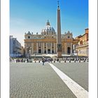 Petersdom u. Petersplatz im Vatikan-Staat / Rom