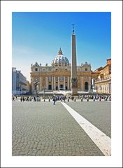 Petersdom u. Petersplatz im Vatikan-Staat / Rom