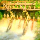 petit pont de bois en pleine foret