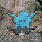 Petit "space invader" en mosaïque 